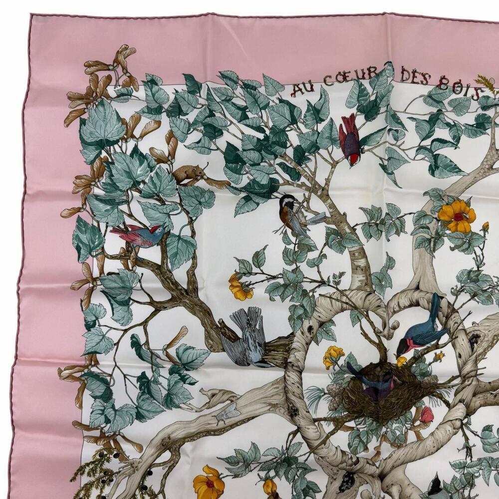 HERMES Pink Silk Scarf - Picture 3 of 8